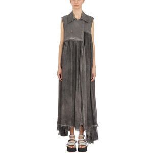 SANCTAMUERTE Sleeveless Draped Maxi Dress Women GREY Dresses